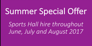 Sizzling Offer for Sports Hall Hire!